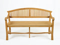 Bancos de jardín de madera 160 x 65 x 95 cm - marrón claro - diseño clásico con respaldo de listones