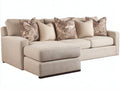Sofás de esquina tapizados en tela 235 x 165 x 86 cm - beige - diseño acolchado con chaise longue integrada