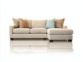 Sofás de esquina tapizados en tejido 240 x 155 x 88 cm - beige - asiento acolchado con chaise longue y diseño contemporáneo