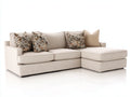 Sofás de esquina tapizados en tejido 260 x 170 x 88 cm - beige claro - diseño contemporáneo con chaise longue